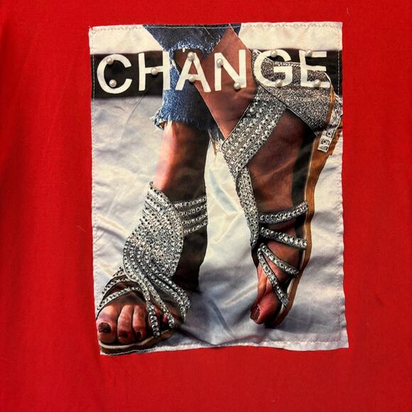 Ko Ko Ailis Change Shirt Y2K Mesh Peek a Boo Sleeves High Heels Studded Pearls - Picture 2 of 10